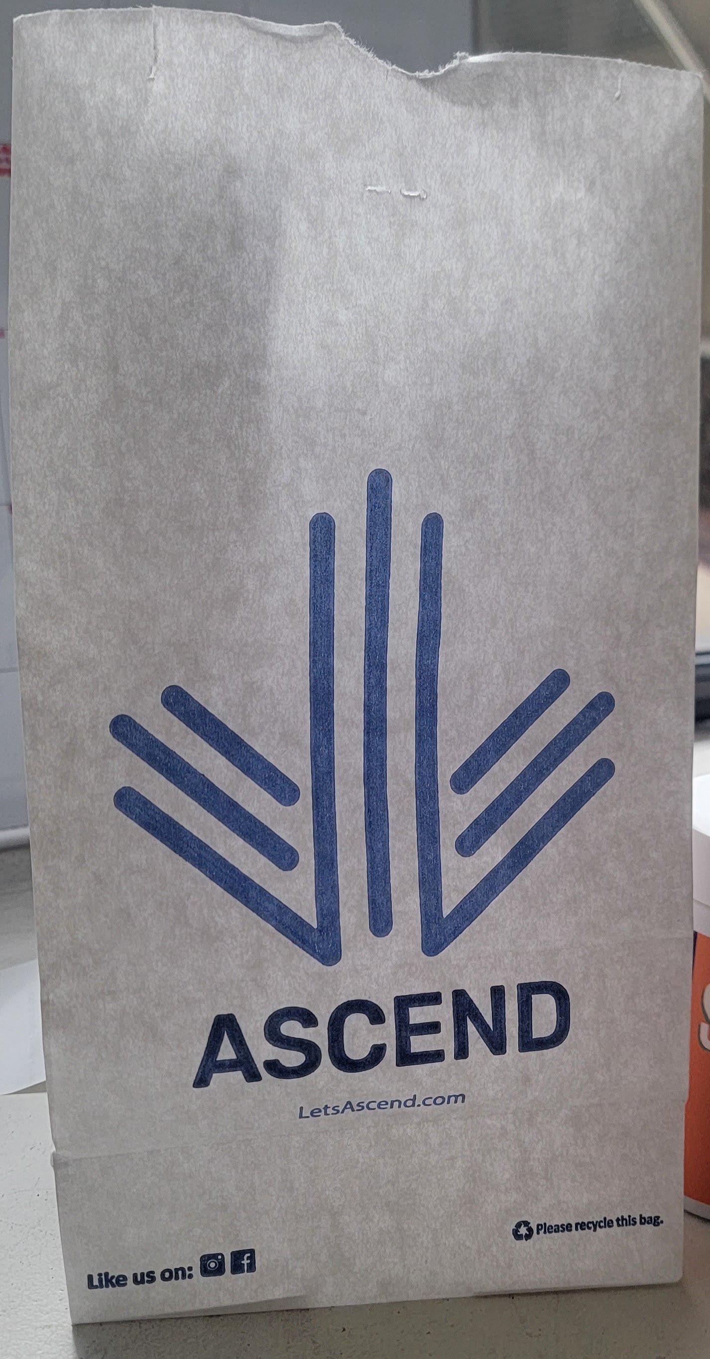 Ascend bag with logo