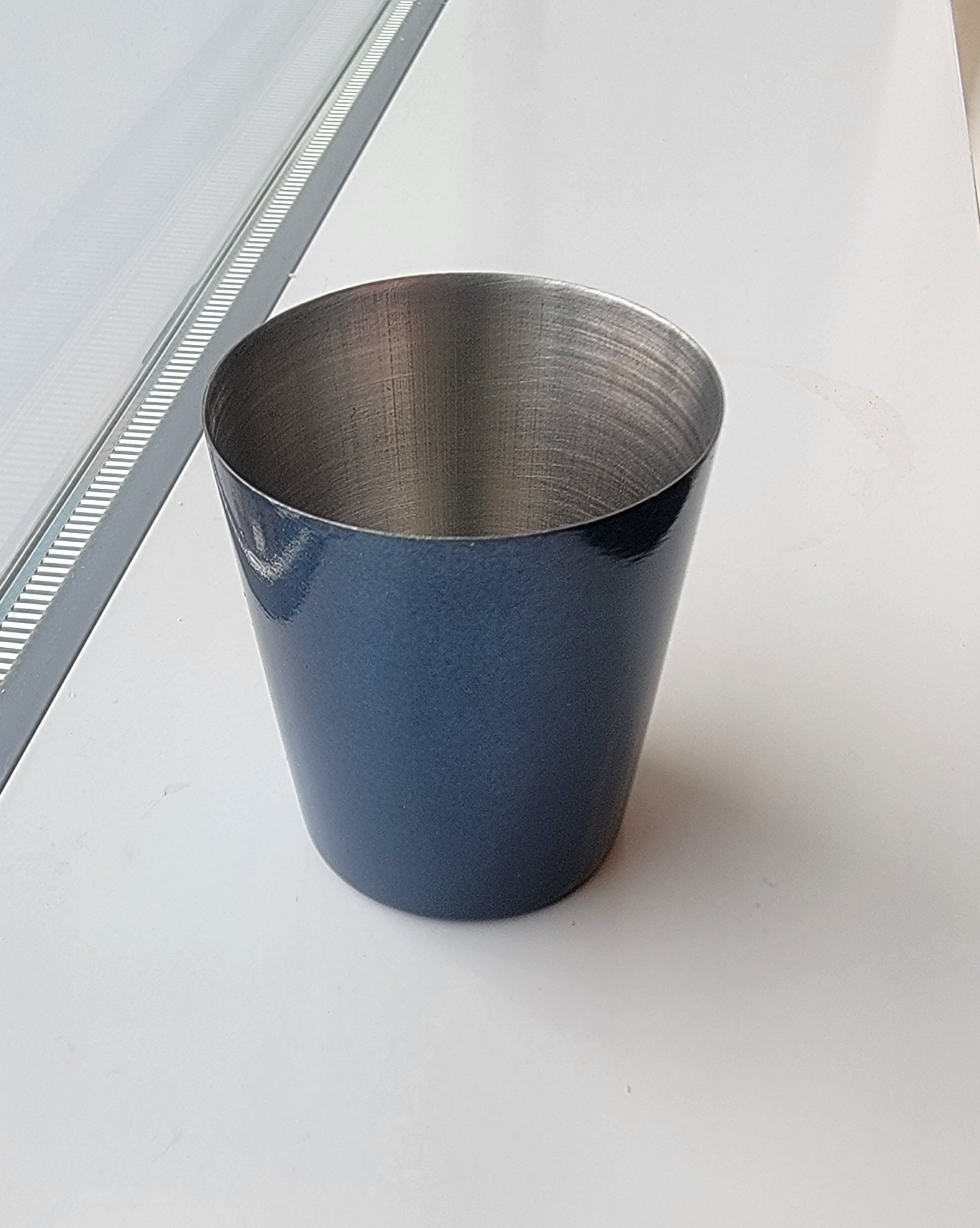 Included Blue Stainless Steel Shotglass